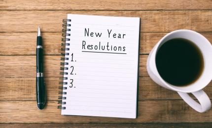 text written on notepad, New Year Resolutions