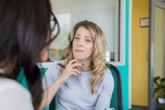 Women speaking