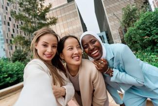 three women coworkers