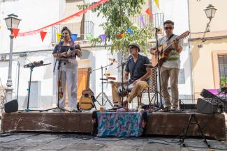 People playing music in the street